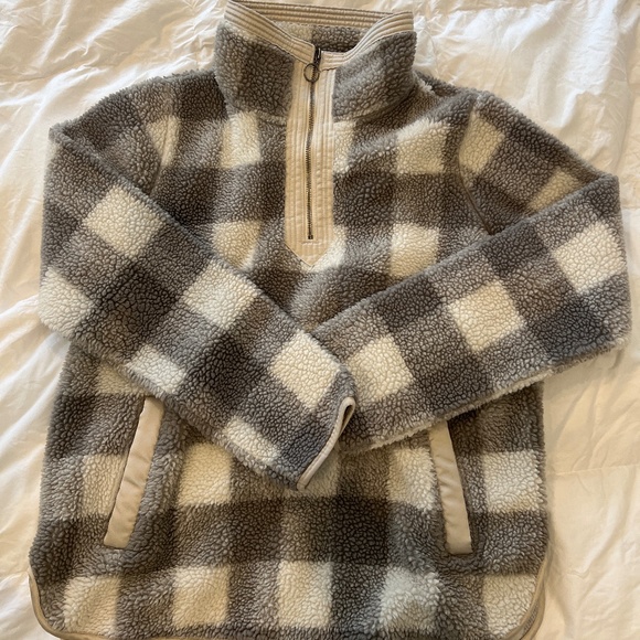 Abercrombie & Fitch Women’s half zip Sherpa - Picture 1 of 4